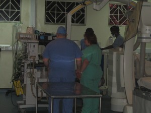 UHI/WCI teams prepping the cath lab