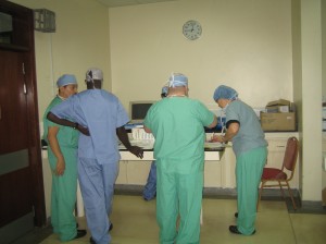 Reviewing equipment before the first case.