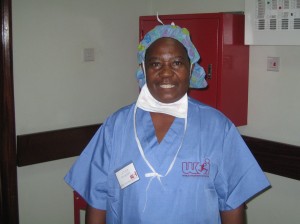 Leticia in her WCI scrubs.