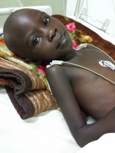 Patient looking good less than 12 hours after her cath