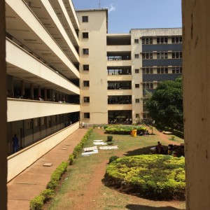 View of Mulago Hospital and courtyard