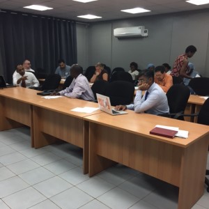 WCI and UHI teams preparing for welcome meeting.